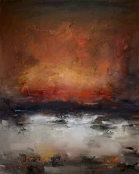 Paysage abstrait flamboyant