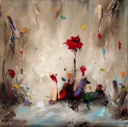 Fleurs abstraites aux couleurs vives