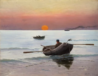 Coucher de soleil sur la mer