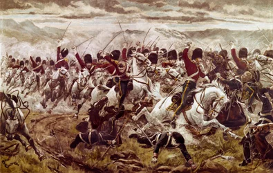La charge des 300 de Scarlett ou Brigade Lourde à Balaclava, 25 octobre 1854, vers 1890