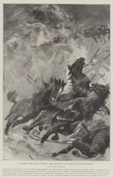 La grande tempête, scène à Margate, chevaux noyés lors de la tentative de lancer le canot de sauvetage