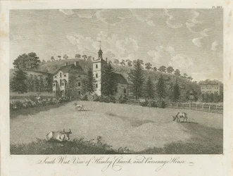 Église et presbytère de Himley (gravure)