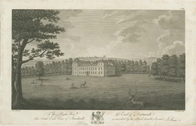 Parc de Sandwell - Hall : gravure, nd [1762-1798]