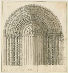 Église prieurale de Tutbury - Arche dans la porte ouest