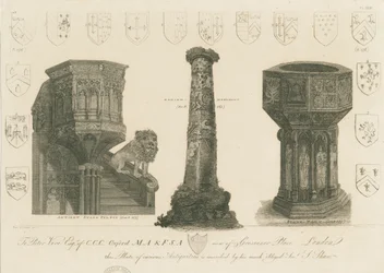 Wolverhampton - Chaire, pilier et fontaine dans l