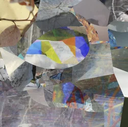 Collage abstrait de poissons