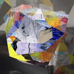 Paysage de cristaux fragmentés