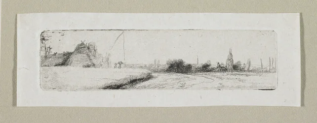 Petit paysage avec village lointain