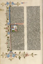 Initial L : Dieu parle à Moïse