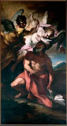 Saint Jérôme flagellé par des anges