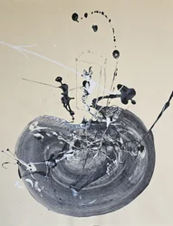 Tourbillon abstrait avec éclaboussures