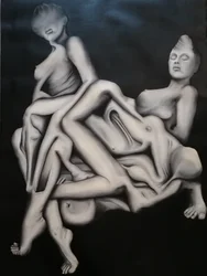 Figures surréalistes entremêlées