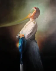 Femme surréaliste lumineuse