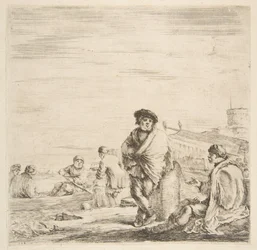 Un marin debout parlant à un Levantin assis, vers 1660