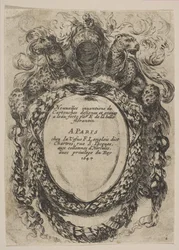 Cartouche avec titre : Nouvelles inventions de Cartouches, 1647