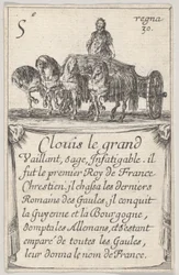 Clovis le grand Vaillant, sage..., du Jeu des Rois de France, 1644