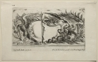 Collection de divers caprices et nouveaux dessins de cartouches et ornements : No 14