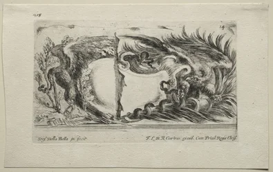 Collection de divers caprices et nouveaux dessins de cartouches et ornements : No 14