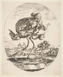 La Mort portant un nourrisson, des Cinq Morts, ca. 1648