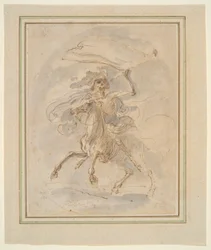 La Mort sur un cheval, étude pour la gravure