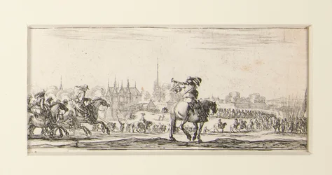 Dessins de quelques conduites de troupes, ensemble de douze gravures