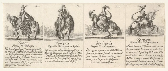 Didon, Tomyris, Sémiramis et Zénobie, du 