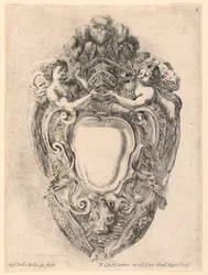Écusson, n° 3 de "Raccolta di varii cappriccii et nove inventioni di cartelle et ornamenti"