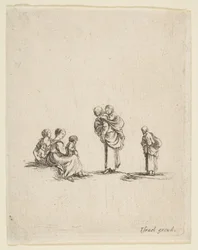 Quatre femmes mendiantes