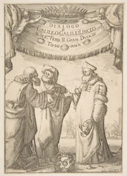 Frontispice pour Dialogo di Galileo Galilei