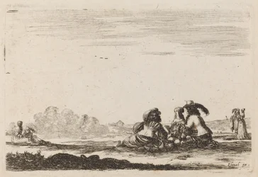 Seigneurs et dames conversant, 1642