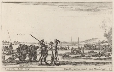 Officier donnant des ordres à un sentinelle, vers 1641