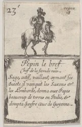 Pépin le Bref Chef de la seconde race..., de Jeu des Rois de France Jeu des Ro..., 1644