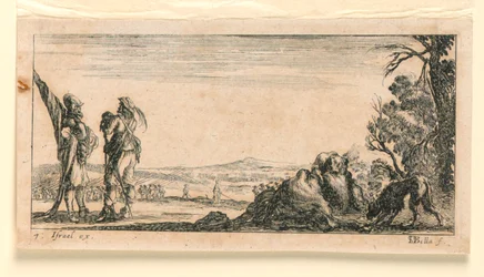 Plaque 7, de "Desseins de Queleques Conduites de Troupes, Canons, et Ataques de Villes"