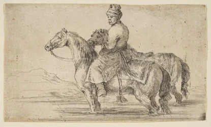 Palefrenier polonais baignant des chevaux, vers 1662
