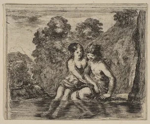 Salmacis et Hermaphrodite, du Jeu de la Mythologie, 1644