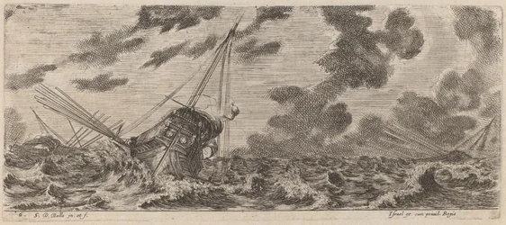Navire en tempête