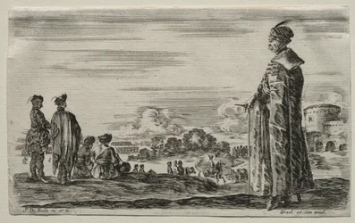 Diverses Figures et Paysages: Un groupe de gentilshommes polonais, 1649