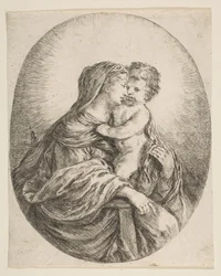 La Vierge embrassant l