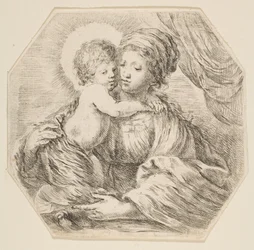 Vierge et Enfant Jésus, une composition octogonale