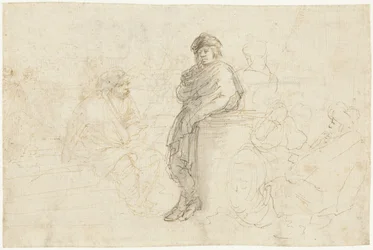 Orientaux attendant sur un quai