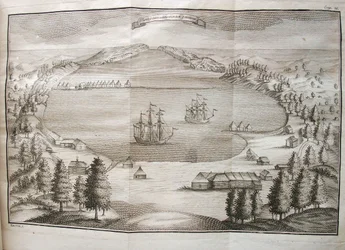 Vue du port de Petropavlovsk, 1755