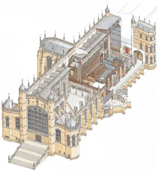 Chapelle Saint-Georges, Windsor, vers 1900-2023 (dessiné en 2003)