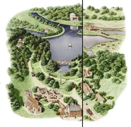 Le développement de Stourhead, Wiltshire, vers 1755-1812