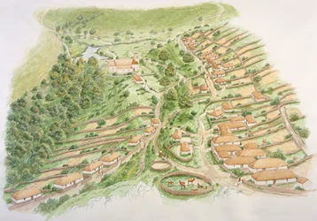 Village médiéval de Wharram Percy, North Yorkshire, 13ème siècle