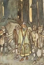 Et cette nuit-là, il y eut des festins et de la joie dans la cabane solitaire, illustration de 