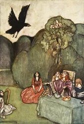 Le corbeau de mauvais augure, illustration de 