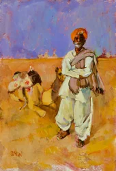 Homme au chameau indien