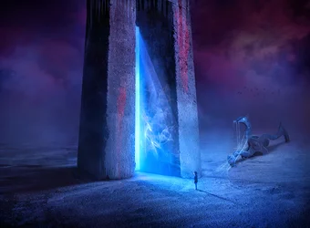 Le mystérieux portail bleu