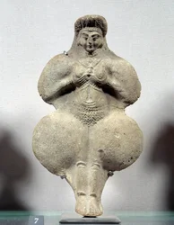 Art oriental : statuette en terre cuite d