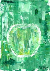 Pomme verte éclatante